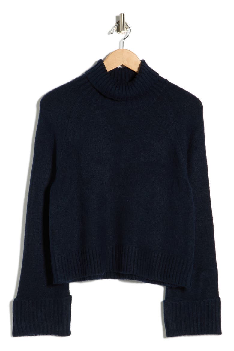 Turtleneck Cuff Sweater, Alternate, color, CLASSIC NAVY