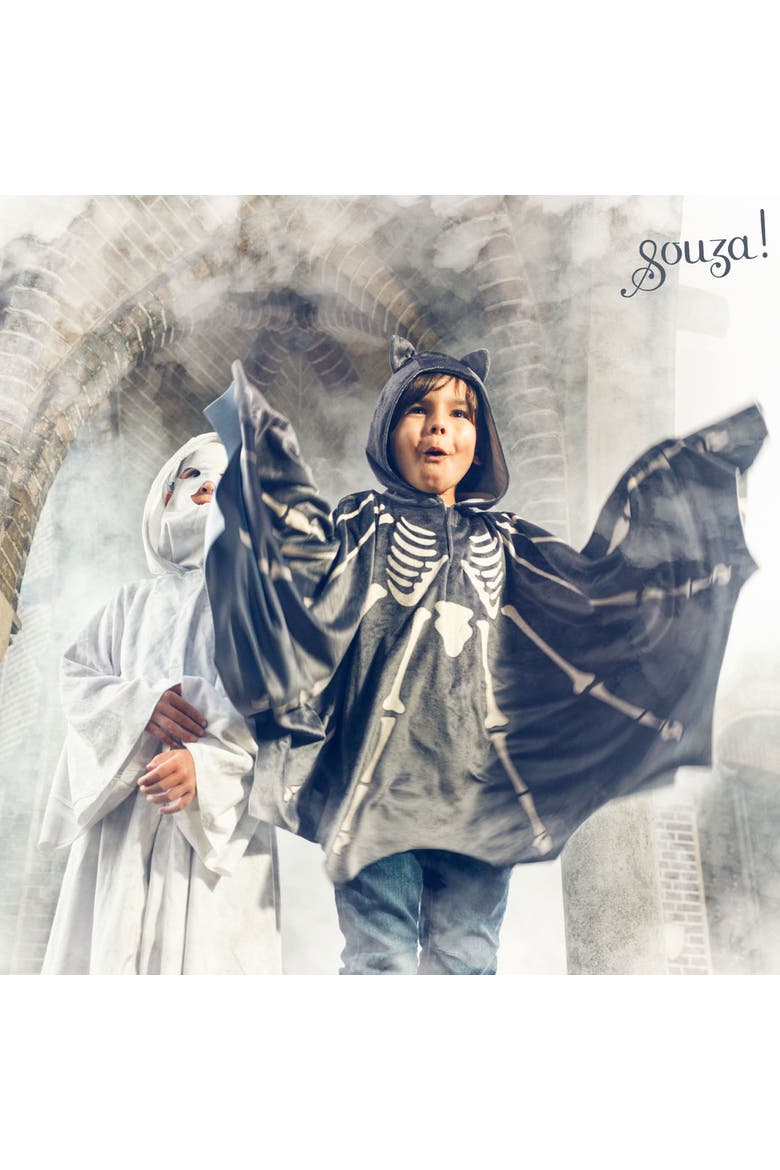 Bat Halloween Costume Cape, Alternate, color, Black