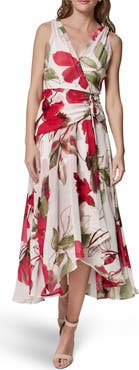 Donna Karan New York Print Sleeveless High-Low Maxi Dress