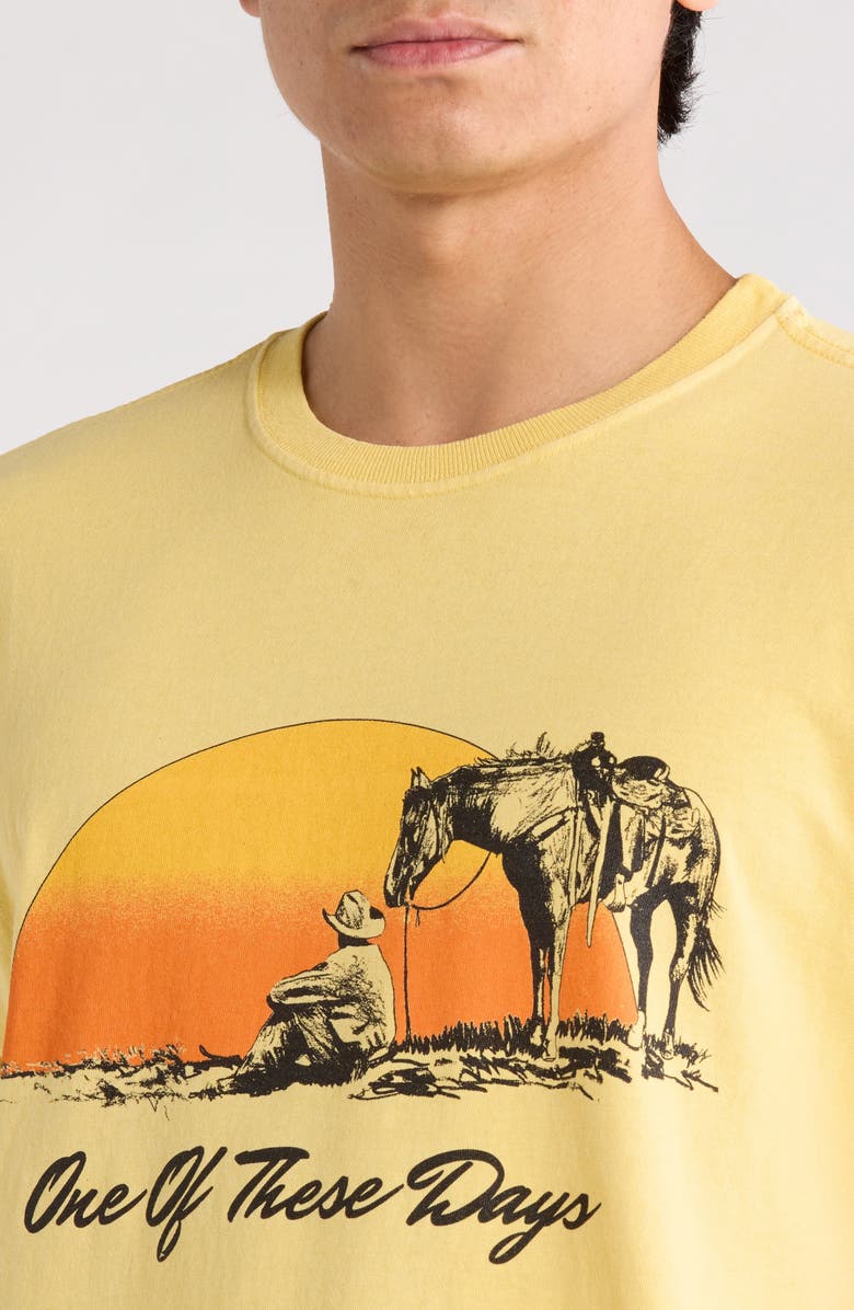 ONE OF THESE DAYS Could Only Remember Cotton Graphic T-Shirt, Alternate, color, Hard Washed Yellow
