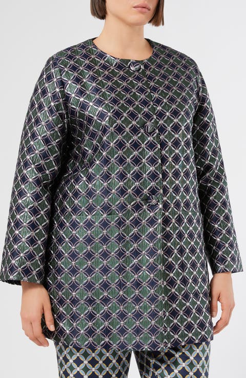 Dinda Geometric Jacquard Jacket (Plus)