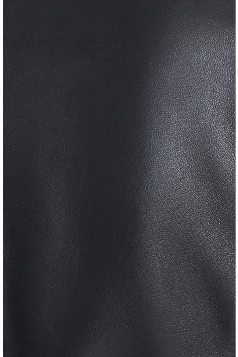 'Besa' Leather Moto Jacket, Alternate, color, BLACK