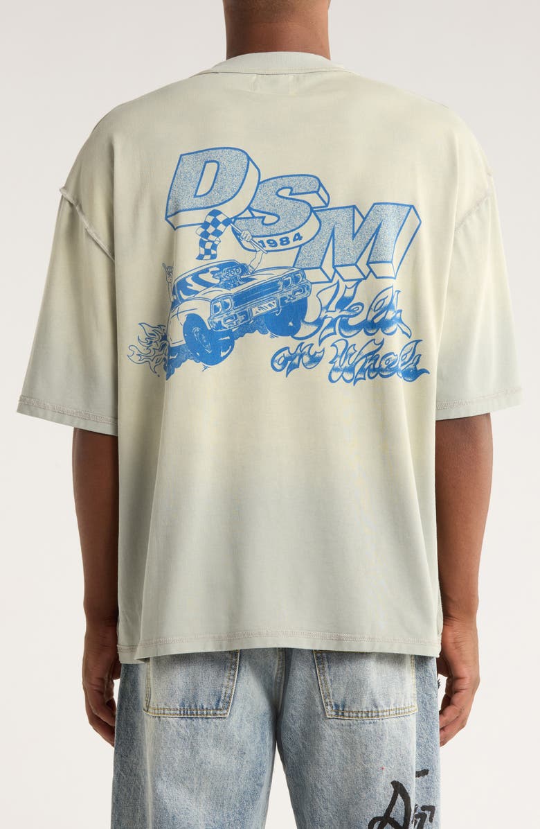 DIET STARTS MONDAY Hell on Wheels Graphic T-Shirt, Alternate, color, Washed Grey