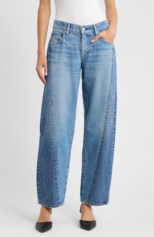 Moussy Vintage Micco Remake Tapered Wide Leg Jeans In Blue