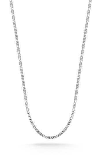 Glaze Jewelry Sterling Silver Box Chain Necklace In White