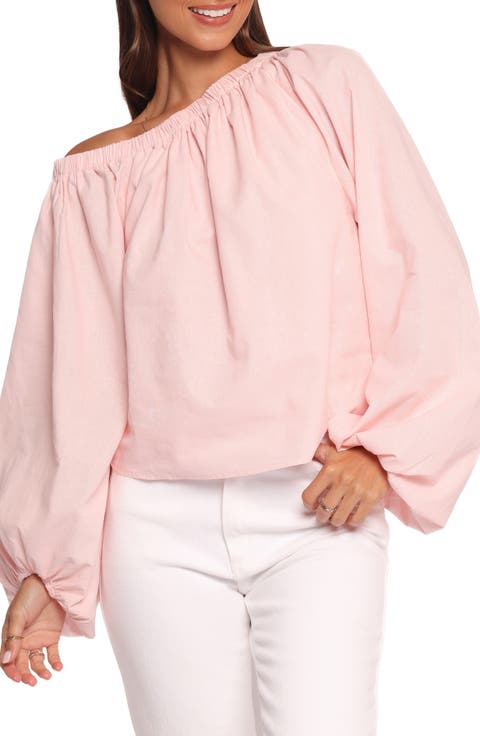 Zion One-Shoulder Cotton & Linen Top