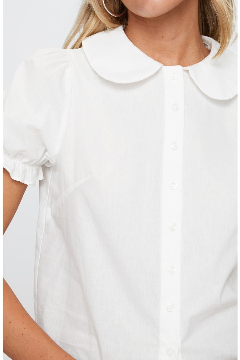 Neverland Puff Sleeve Shirt, Alternate, color, WHITE