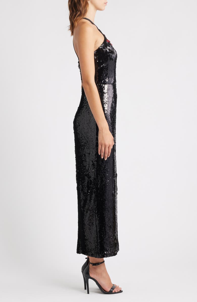 Eliza J Sequin Halter Gown, Alternate, color,