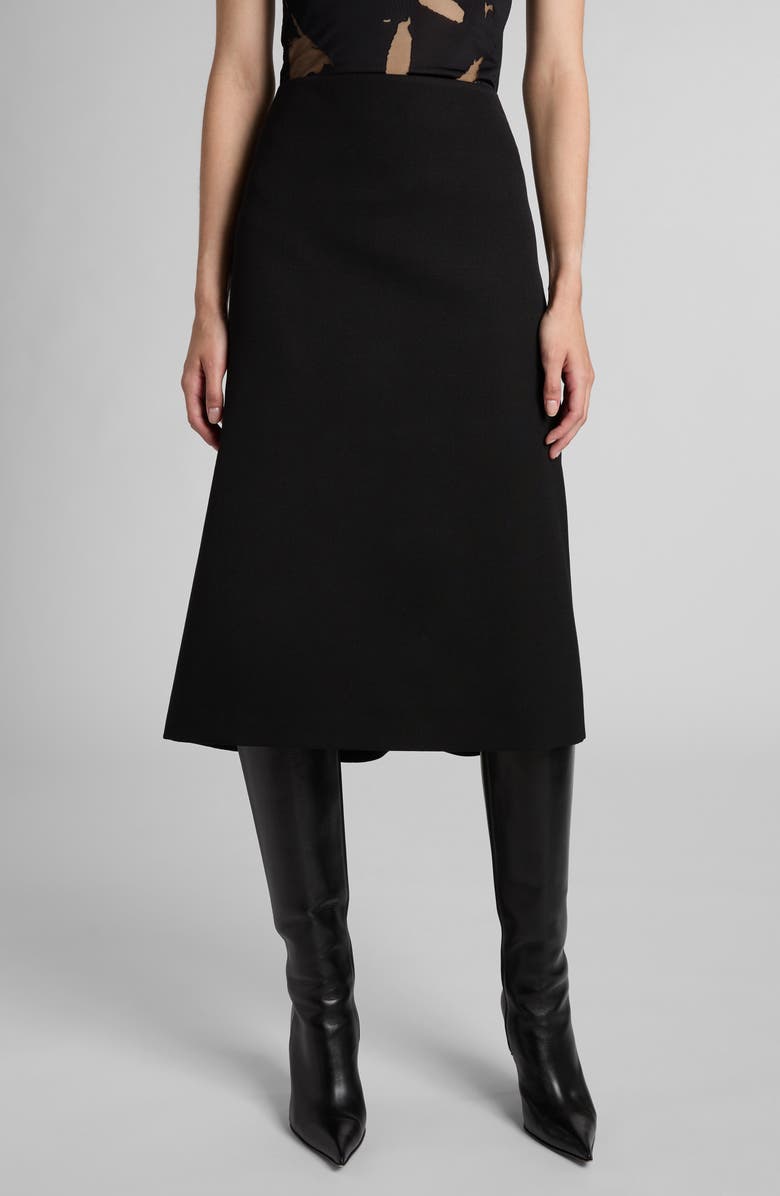 McQueen Wool Trumpet Skirt, Main, color, 