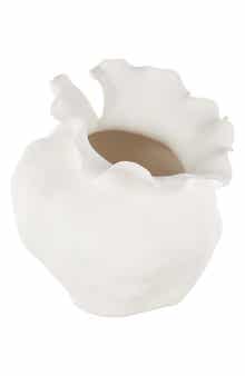 Ruffled Ceramic Vase