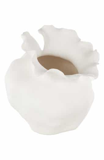 Ruffled Ceramic Vase