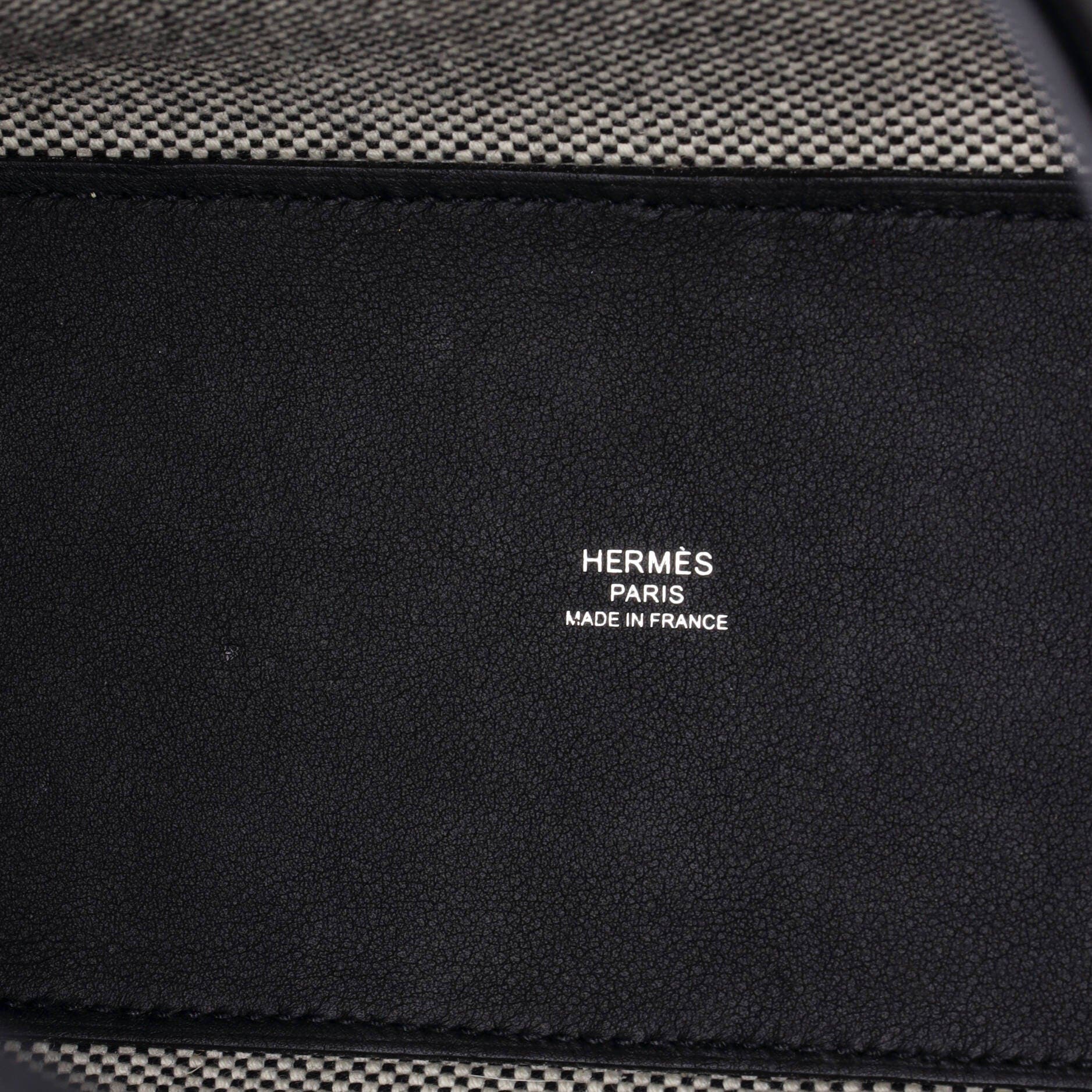 Pre-Owned Hermes Cabas H en Biais Tote Canvas with Leather 27, Alternate, color, Noir