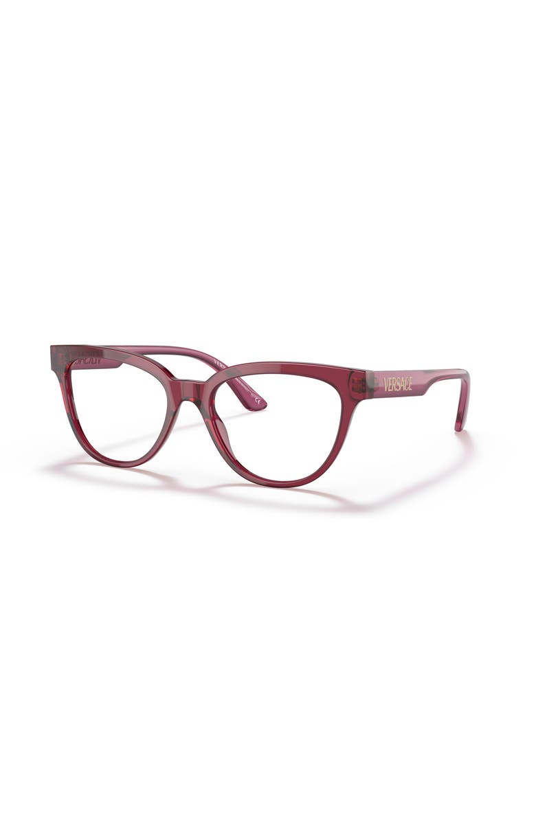 Versace 54mm Cat Eye optical glasses, Main, color, Red