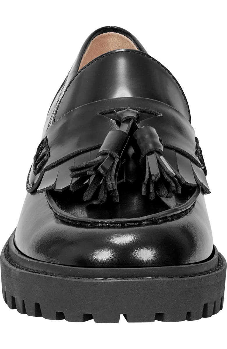 Marc Fisher LTD Ozzie Kiltie Lug Loafer, Alternate, color, Black