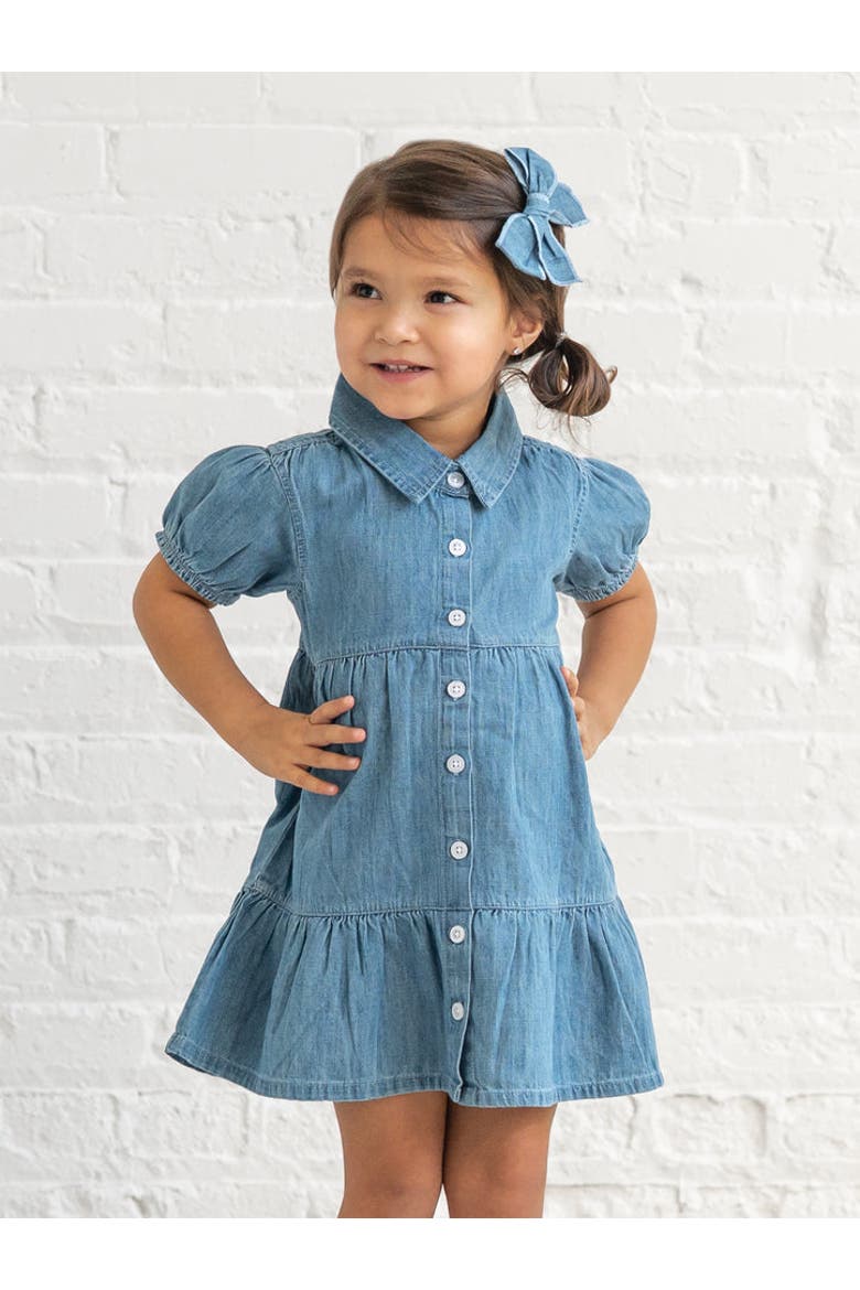Organic Milly Chambray Shirt Dress, Alternate, color, Chambray