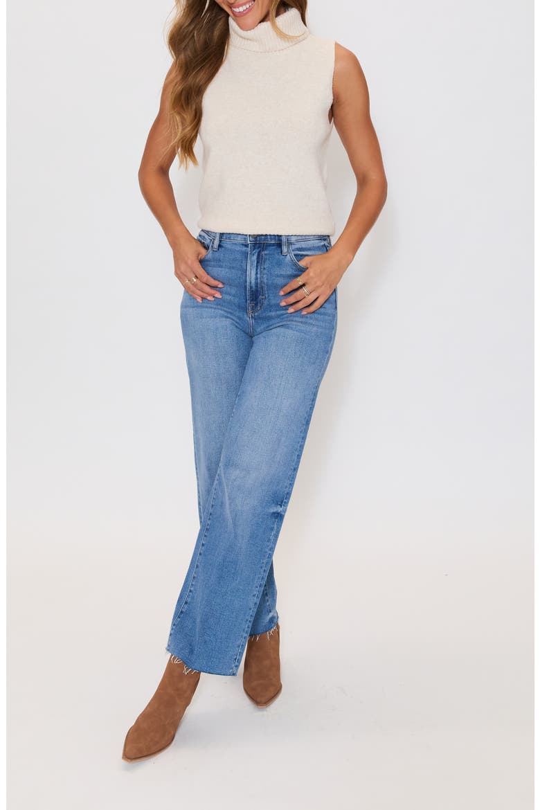 Luna Sleeveless Turtleneck Sweater, Alternate, color, CREAM
