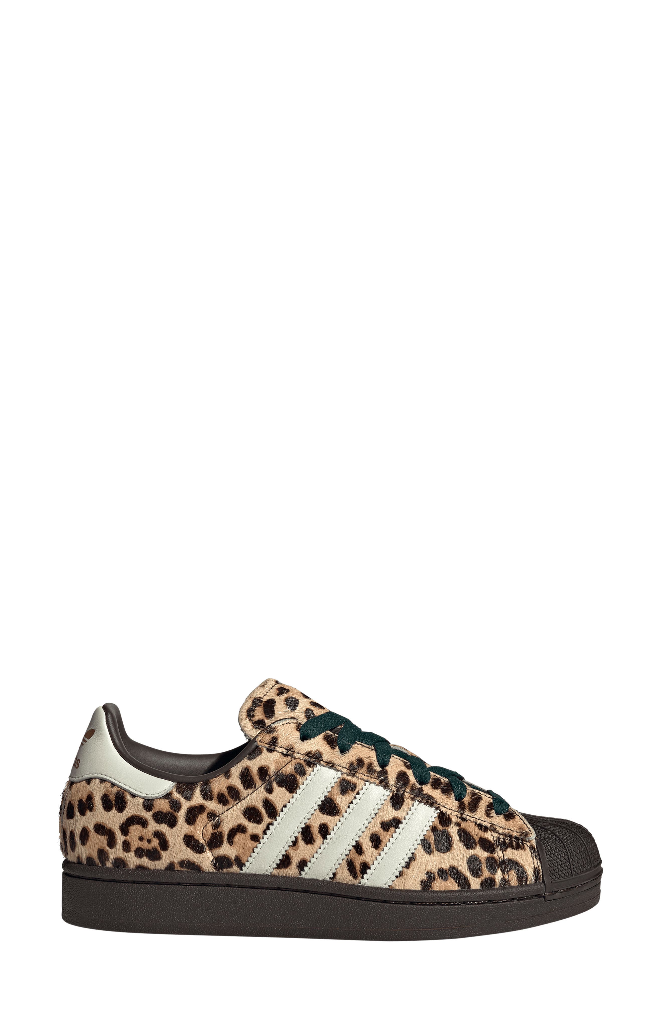 adidas Superstar II Sneaker, Alternate, color, Dark Brown Faux Calf Hair
