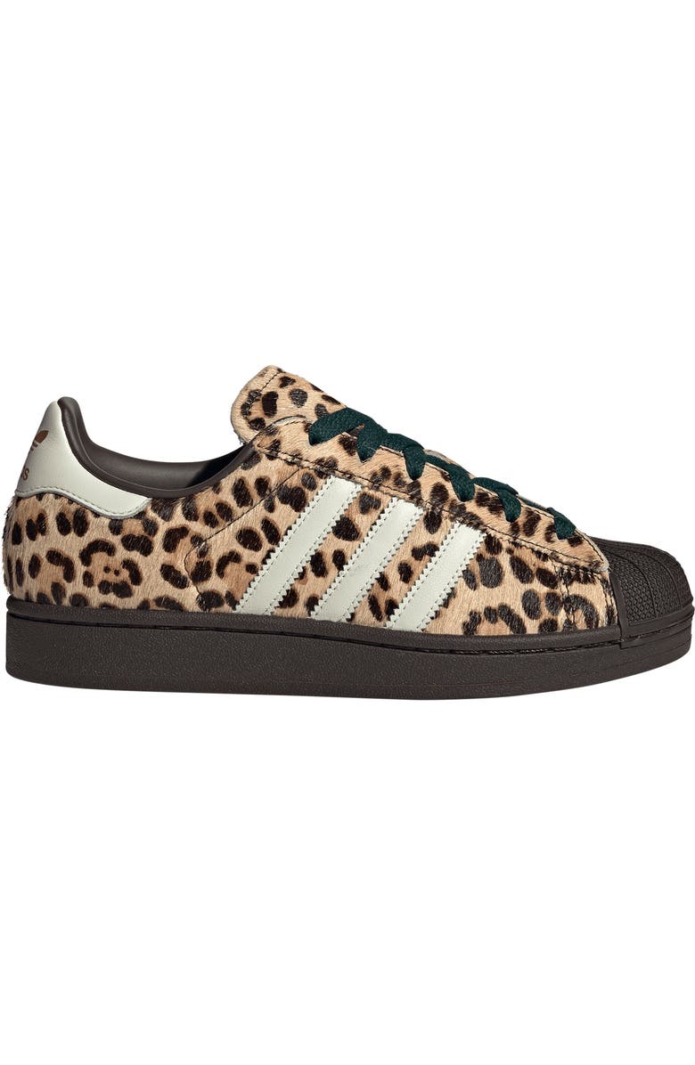 adidas Superstar II Sneaker, Alternate, color, Dark Brown Faux Calf Hair