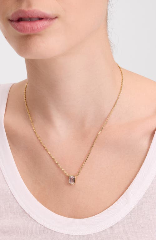 Kate Spade New York Molten Glass Pendant Necklace In Clear/gold