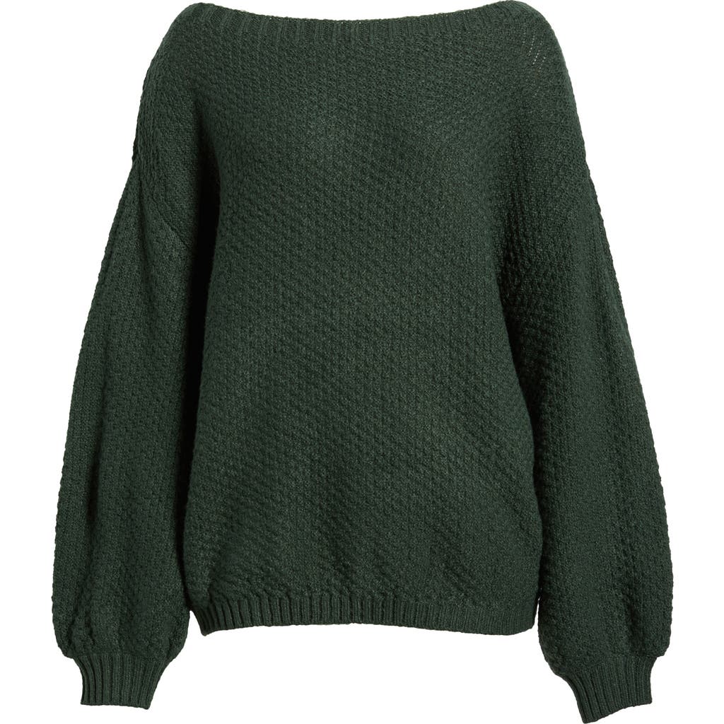 Pacsun Wren Off The Shoulder Sweater In Green