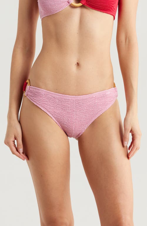 Cleonie Ripple O-ring Bikini Bottoms In Cherry Blossom