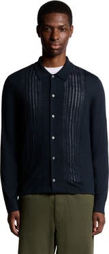 Lyle & Scott Long Sleeve Cable Knitted Shirt
