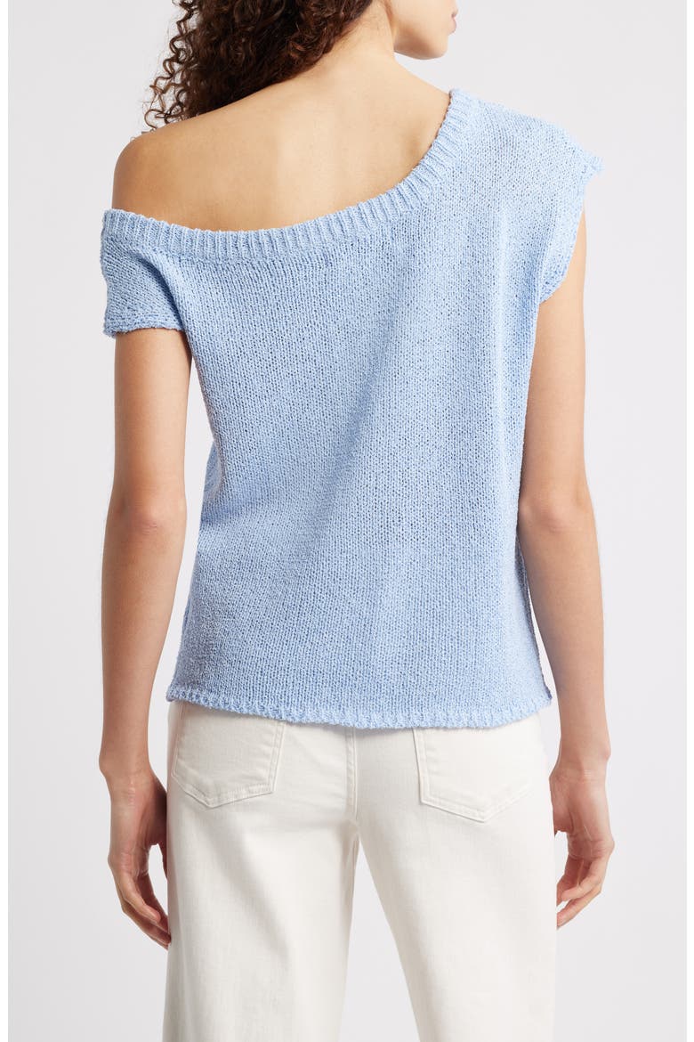 Coco One-Shoulder Knit Top, Alternate, color, PALE BLUE