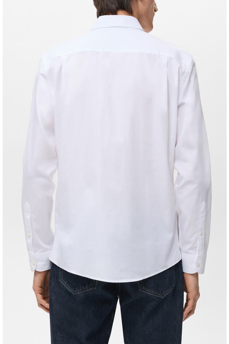 Solid Regular Fit Button-Up Shirt, Alternate, color, WHITE
