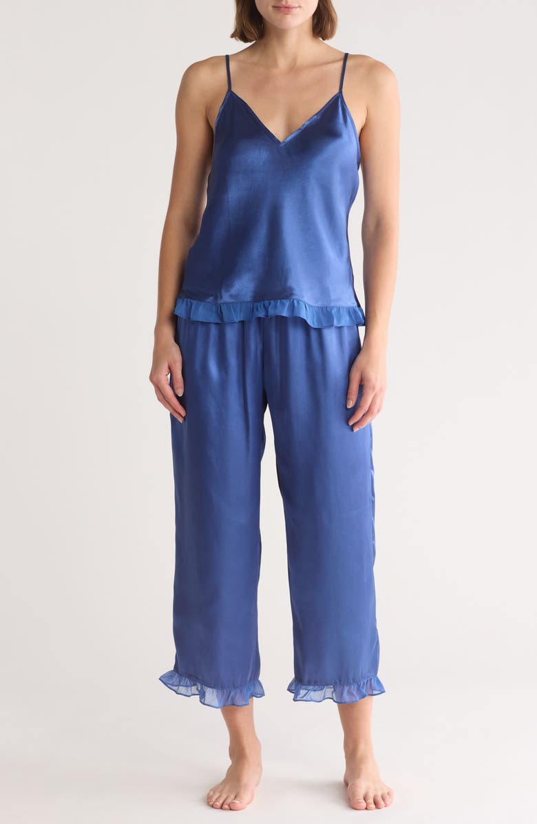 In Bloom by Jonquil Satin Crop Capri Pajamas, Main, color, 
