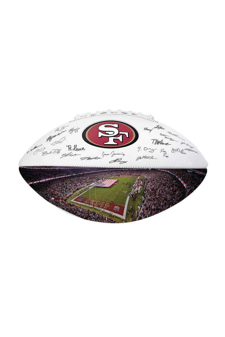 San Francisco 49ers 2025 Autograph Signature Football, Main, color, Cardinal