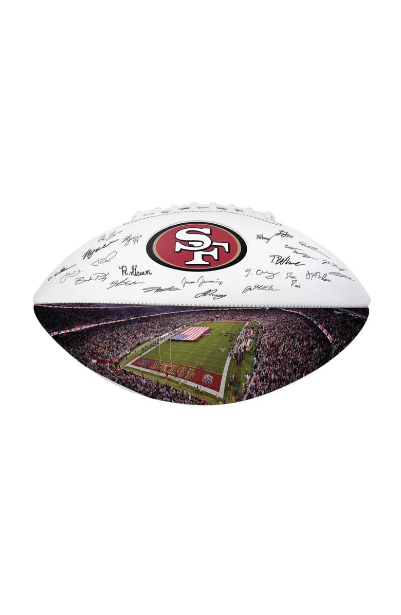 LOGO BRANDS San Francisco 49ers 2025 Autograph Signature Football, Main, color, Cardinal