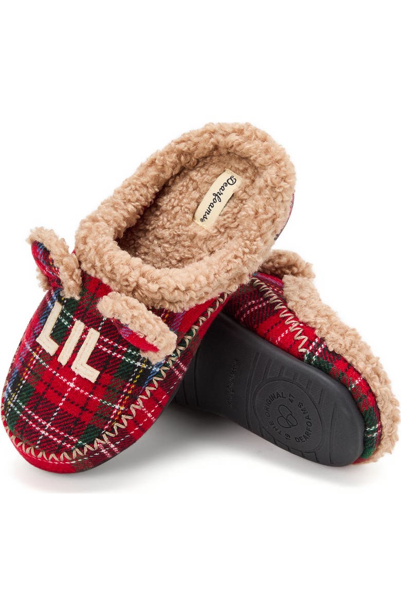 DEARFOAMS Lil Bear Closed Back Slipper, Alternate, color, Plaid