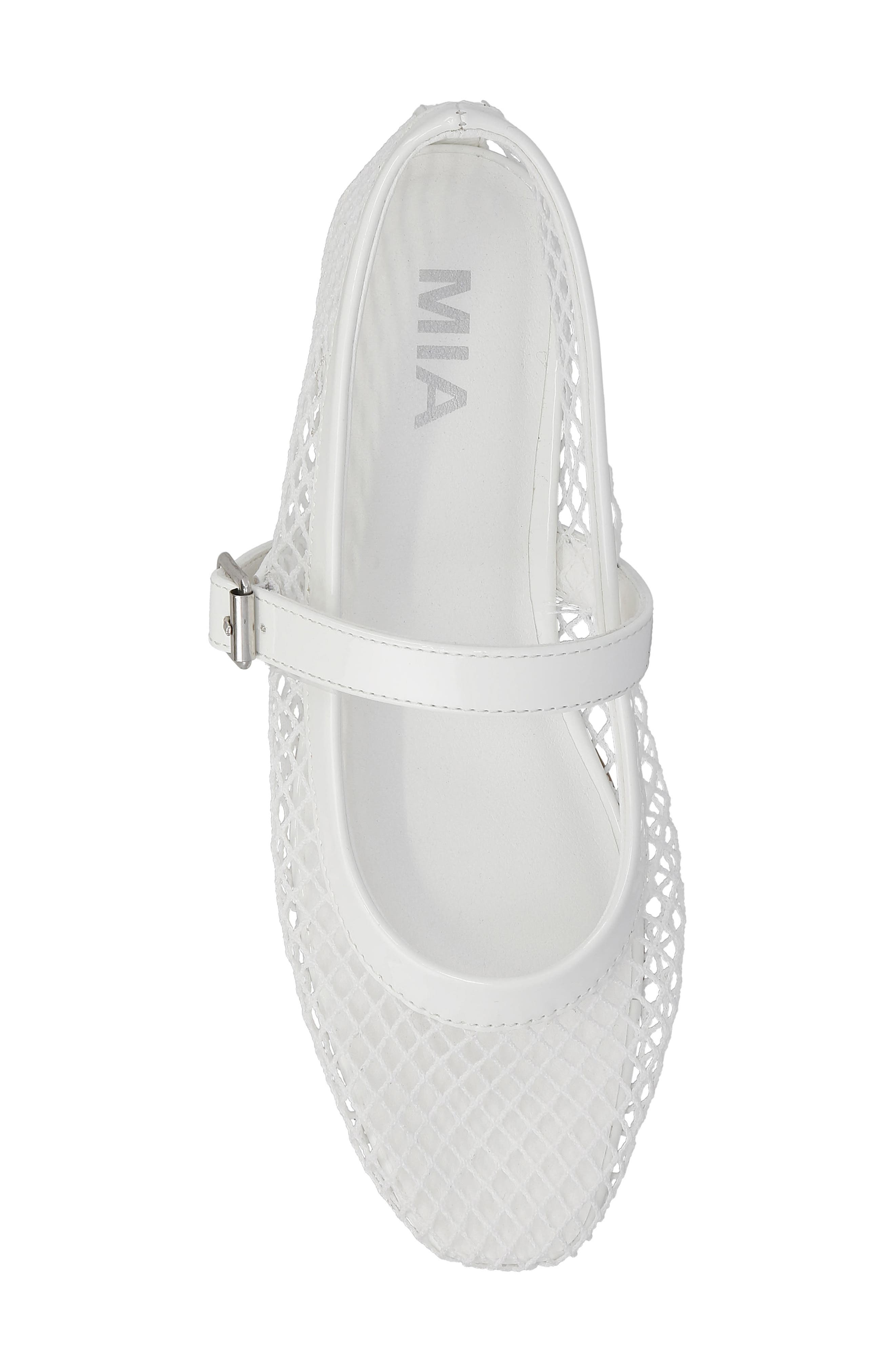 MIA Rayza Woven Mary Jane Flat, Alternate, color, White