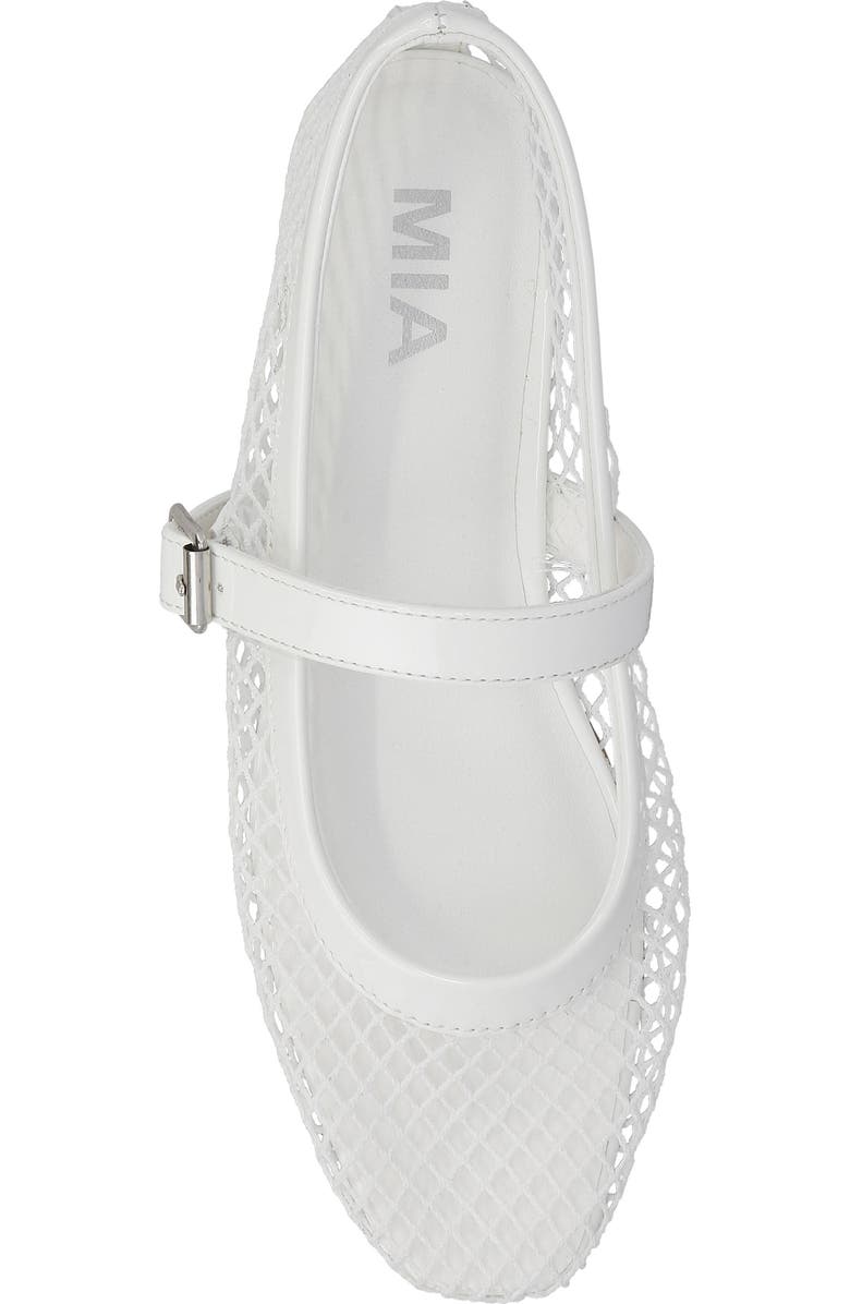 MIA Rayza Woven Mary Jane Flat, Alternate, color, White