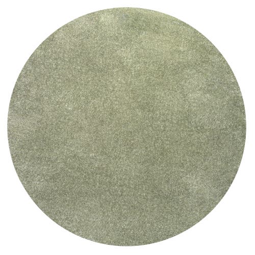 Jonathan Y Haze Solid Low-pile Round Area Rug In Jade/green