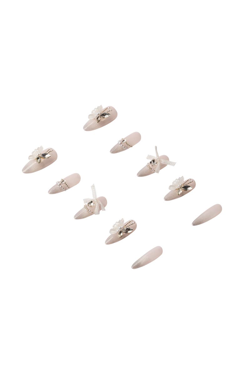 3H Nails Ethereal Wings Luxury Handmade Press On Nails, Alternate, color, Powder