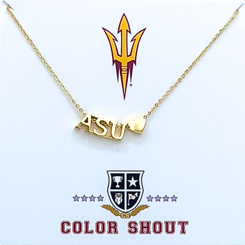 Arizona State University Gold Heart Necklace