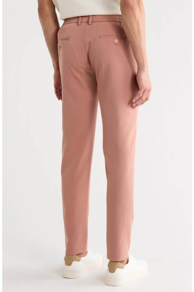 Slim Fit Solid Linen Blend Trousers, Alternate, color, DUSTY PINK