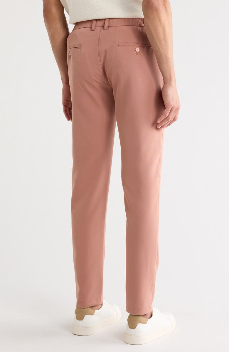T.R. PREMIUM Slim Fit Solid Linen Blend Trousers, Alternate, color, Dusty Pink