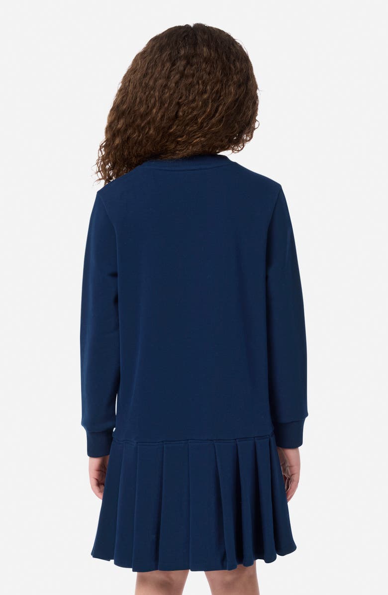 Lacoste Kids
 Long Sleeve French Terry Dress, Alternate, color, Marine