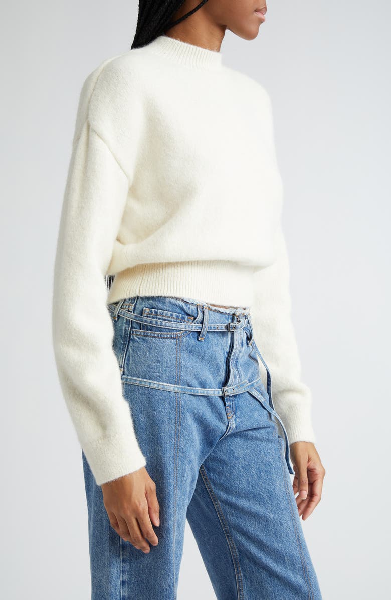 Jacquemus La Maille Logo Jacquard Alpaca & Merino Wool Blend Sweater, Alternate, color, Light Beige