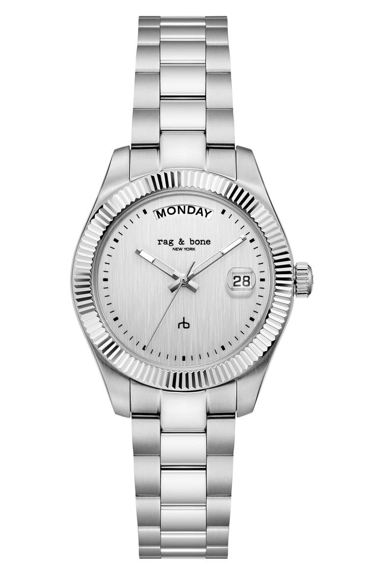 Lex Bracelet Watch, 34mm, Main, color, SILVER