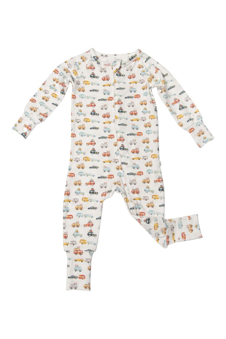 Campers Print Fitted One-Piece Pajamas, Alternate, color, CAMPER VANS