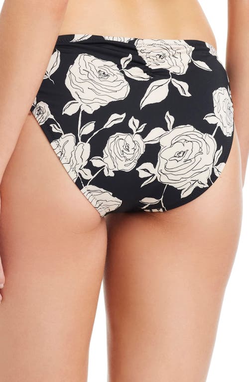 Sanctuary Floral Hipster Bikini Bottoms In Black