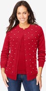 Jessica London Fine Gauge Button Front Cardigan