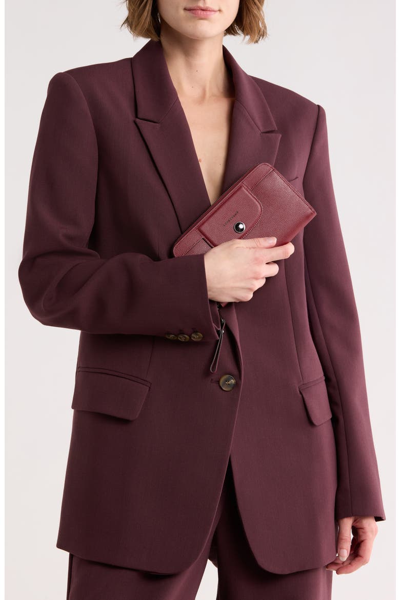 Le Pliage Zip Wallet, Alternate, color, BURGUNDY