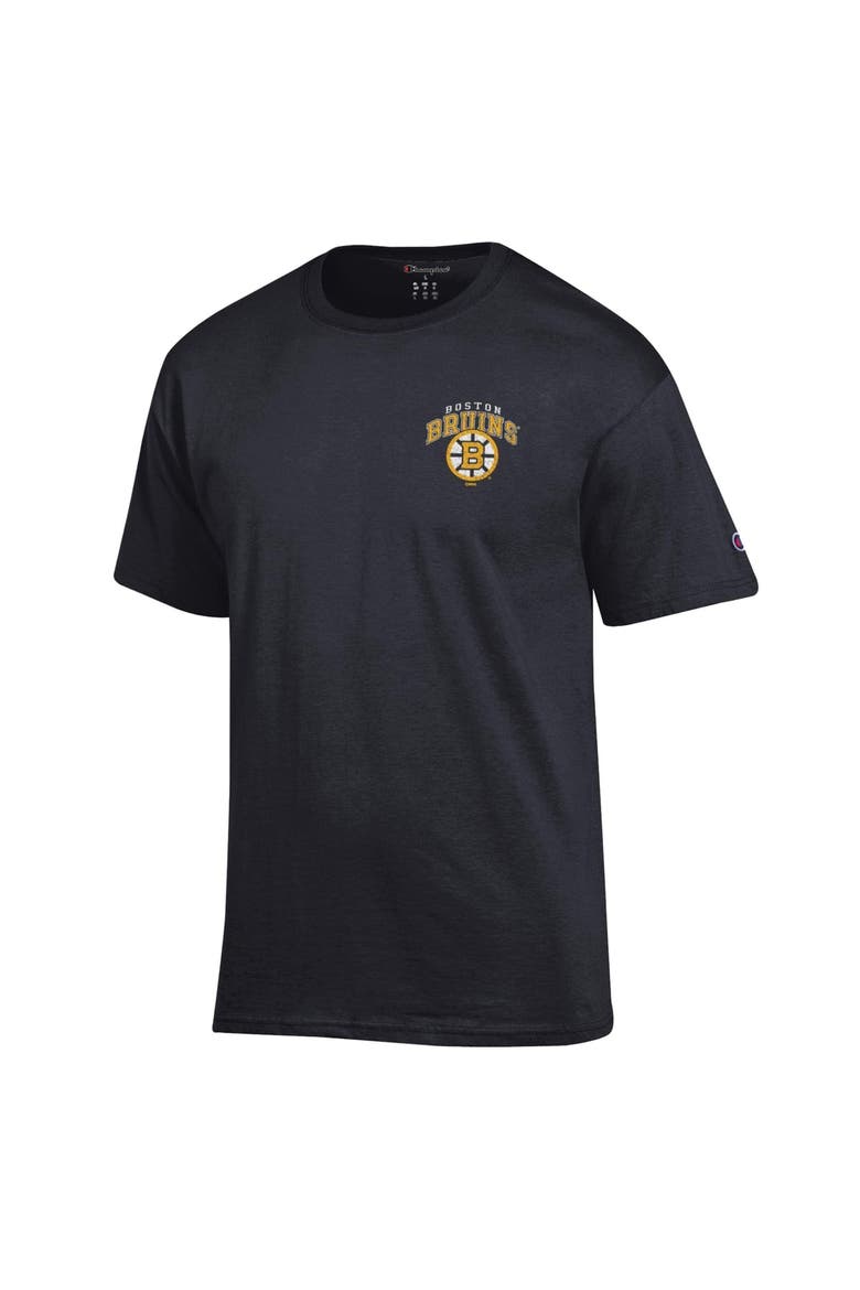 Men's Champion  Black Boston Bruins Stick With It Jersey T-Shirt, Alternate, color, Black