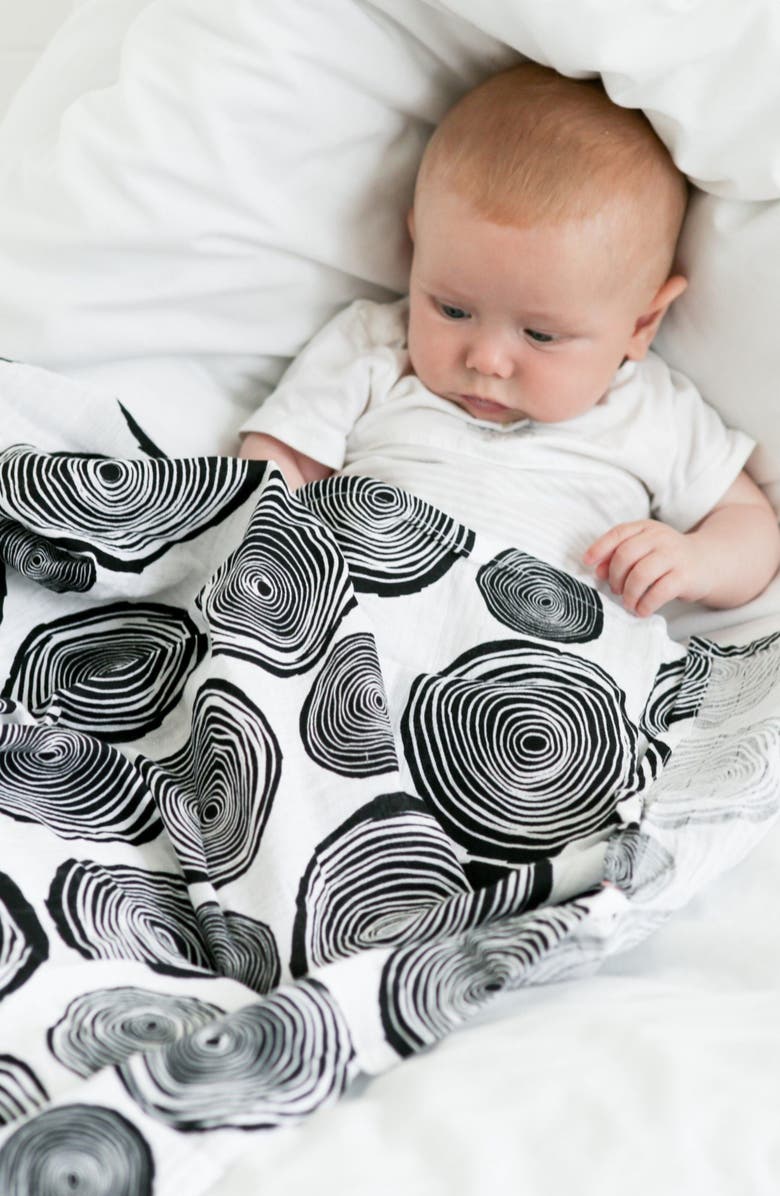 ETTA LOVES 3-Pack Plant Sensory Organic Cotton Muslin Blankets, Alternate, color, Plant Print