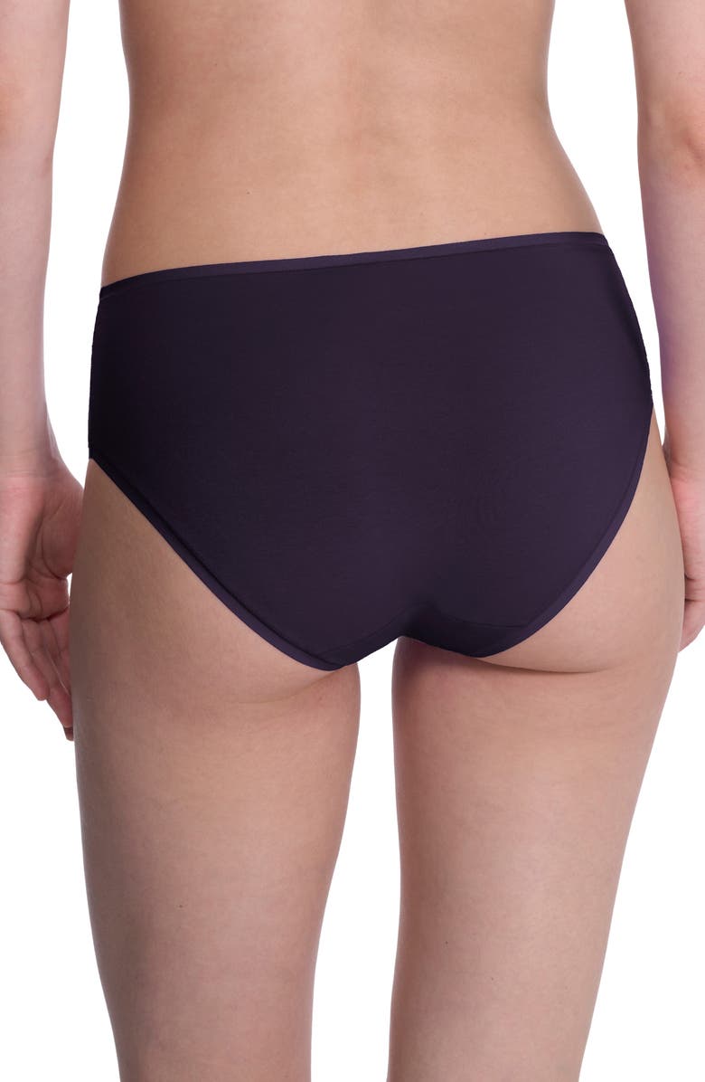 Natori Bliss Bare Cotton Hipster Briefs, Alternate, color, Purple Dsk