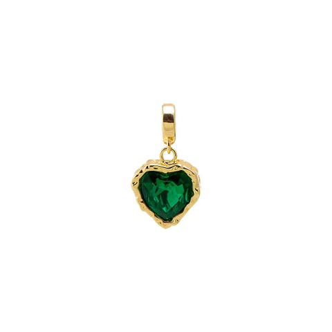 Green Heart CZ Charm